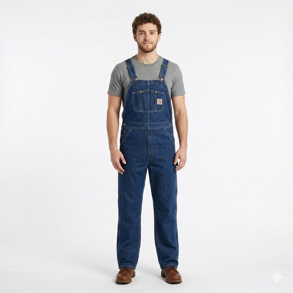 Carhartt Bib Overalls 32x34 Darkstone Blue 2017 New With Tags Model R07